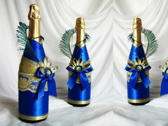 Новогодняя елка из бутылки шампанского и конфет – мастер-класс, как ее сделать своими руками Елка из лент и шампанского